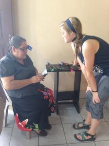 Gwen helped a lot of people see better this year. Another eye glass clinic in Nicaragua.