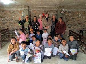 Working with the kids in Cajamarca, Peru